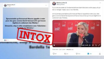 Marine Le Pen accuse Emmanuel Macron d'appeler à voter pour le député LFI David Guiraud : c’est faux
