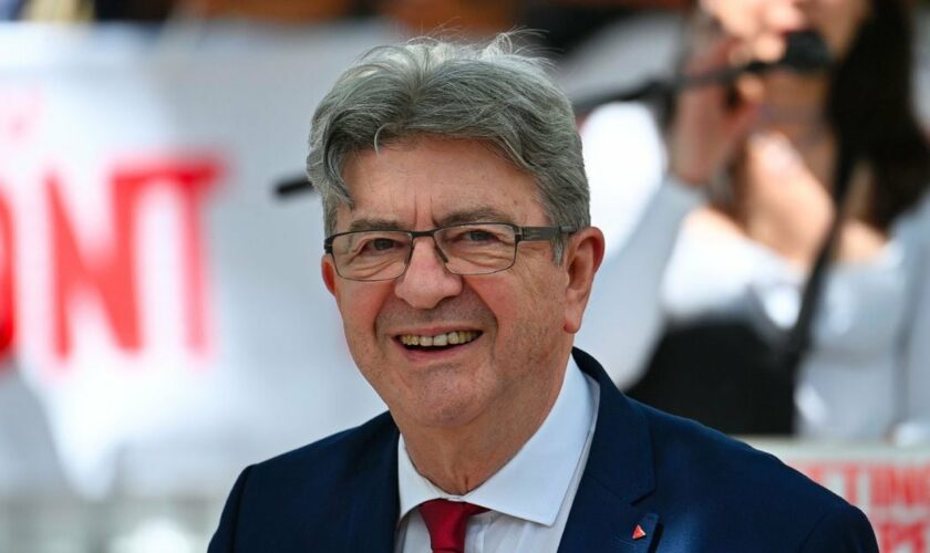 Le leader de LFI Jean-Luc Mélenchon le 23 juin 2024 à Montpellier