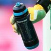 Jordan Pickford with his water bottle and penalty cheat sheet