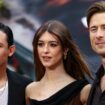 Anthony Ramos, Daisy Edgar-Jones and Glen Powell at the European premiere of Twisters in London. Pic: Reuters