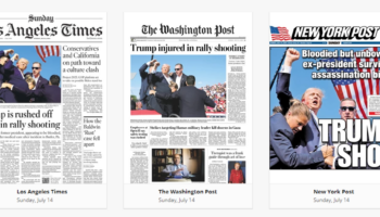 Tentative d’assassinat de Trump : après l’attaque, une seule photo en Une de la presse américaine