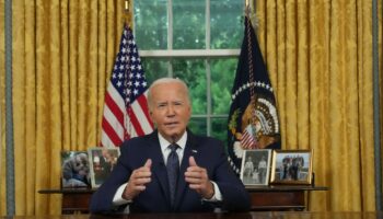 Joe Biden dans le Bureau ovale à Washington, le 14 juillet 2024