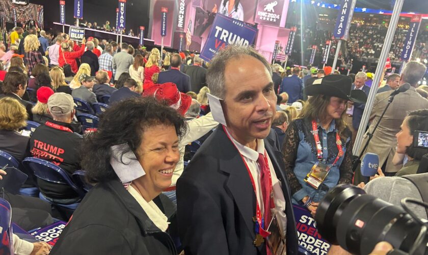 Delegates seen wearing ear bandages at Republican convention in solidarity with Trump