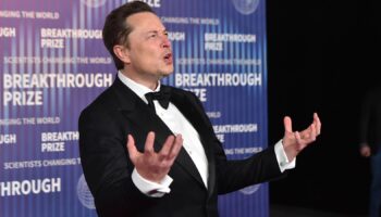 Elon Musk arrives at the tenth Breakthrough Prize Ceremony in April 2024. Pic Jordan Strauss/Invision/AP
