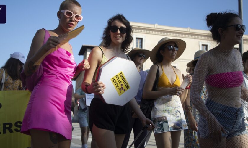 Wieder Demonstration gegen Tourismus in Spanien