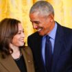 Former President Barack Obama with Kamala Harris in 2022. Pic: AP