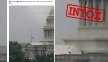 Ce drapeau américain en berne sur le Capitole ne signifie pas que Joe Biden est "mort"
