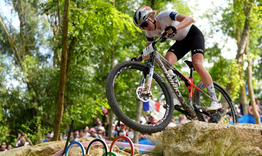 American Haley Batten fined after silver medal finish in mountain biking event at Paris Olympics