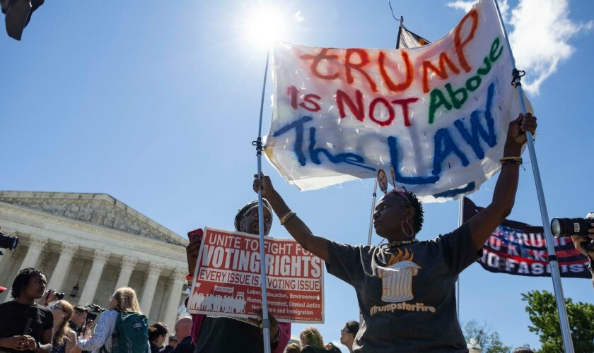 Anxiety, confusion outside SCOTUS as crowd deciphers Trump immunity ruling