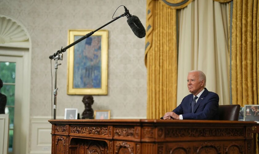 Biden insta a los estadounidenses a resolver sus diferencias "en las urnas, no con balas"