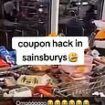 Chaos in Sainsbury's as customers pile their trolleys high using discount voucher that allows them to get all their shopping for free