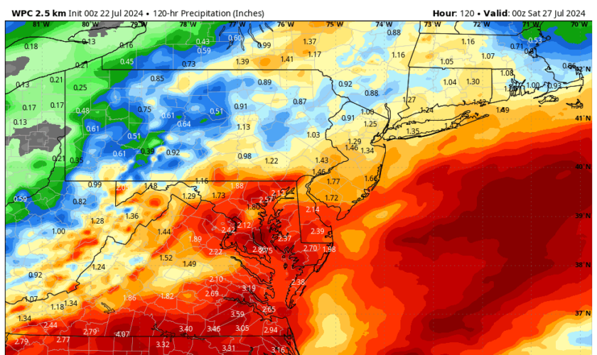 D.C.-area forecast: Downpours are possible daily through Friday