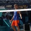 Dutch child rapist Steven van de Velde is BOOED as he kicks off first Olympics beach volleyball match - after furious backlash over sex offender's inclusion