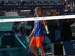 Dutch child rapist Steven van de Velde is BOOED as he kicks off first Olympics beach volleyball match - after furious backlash over sex offender's inclusion