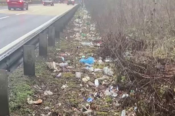 Fury as grim video shows piles of rubbish dumped on side of motorway