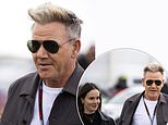 Gordon Ramsay joins his daughter Holly leading the stars at the rainy final day of the British Grand Prix at Silverstone
