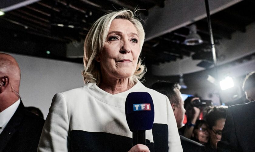 Strenger Blick nach dem zweiten Wahlgang: Marine le Pen war mit Ergebnis nicht so zufrieden