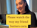 Internet divided after woman reveals her unusual method of spreading butter on corn
