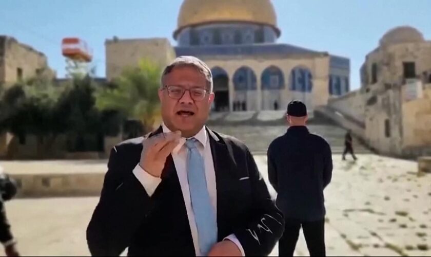 Israeli right-wing minister visits Temple Mount, showcasing influence