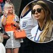 Jordan Pickford's leggy wife Megan totes a £30K Hermes bag as she joins fellow WAG Dani Dyer to cheer on England as they take on Switzerland at Euros quarter final