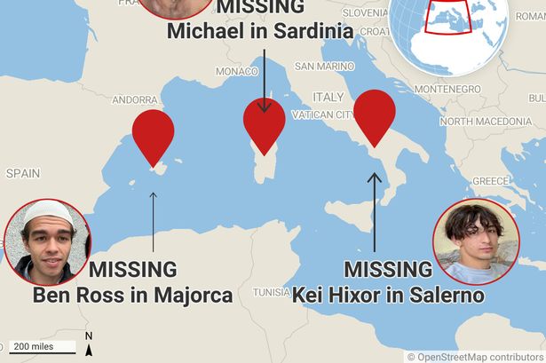 Missing Brits in Europe mapped - all of the unexplained cases as tourists disappear