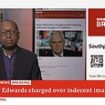 Moment BBC News presenters report their former colleague Huw Edwards has been charged with possession of indecent images