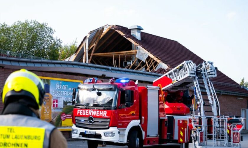 Zwölf Menschen wurden bei dem Unglück leicht verletzt. Foto: Daniel Bockwoldt/dpa