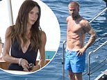 Shirtless David Beckham shows off his muscular tattooed physique on £16million superyacht before joining a glam Victoria for lunch on the Amalfi Coast