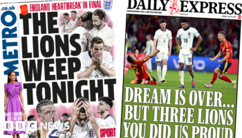 The Papers: 'Lions weep tonight' but team 'did us proud'