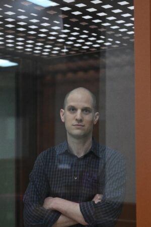 Le journaliste américain Evan Gershkovich au tribunal de Sverdlovski, le 26 juin 2024