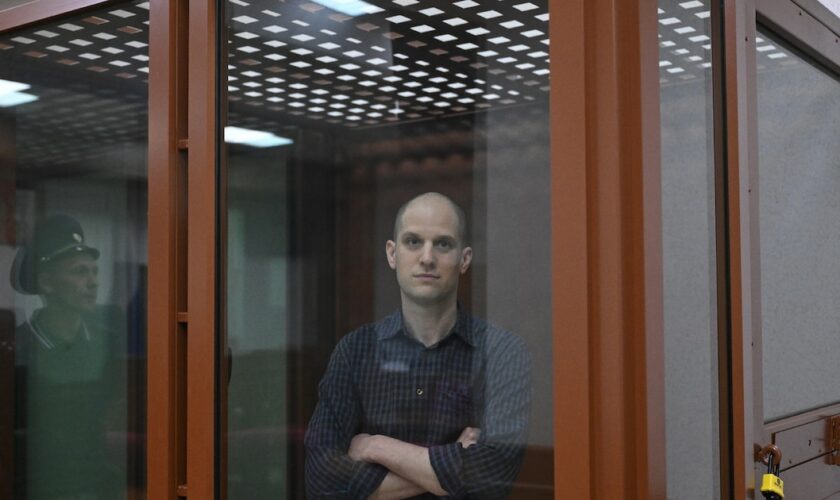 Le journaliste américain Evan Gershkovich au tribunal de Sverdlovski, le 26 juin 2024