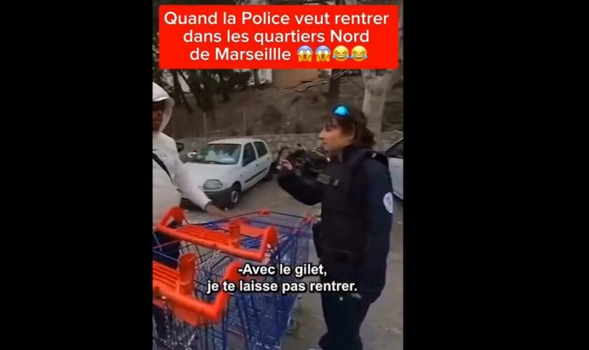 Cette vidéo montre-t-elle une policière être empêchée d’entrer dans les quartiers Nord de Marseille ?