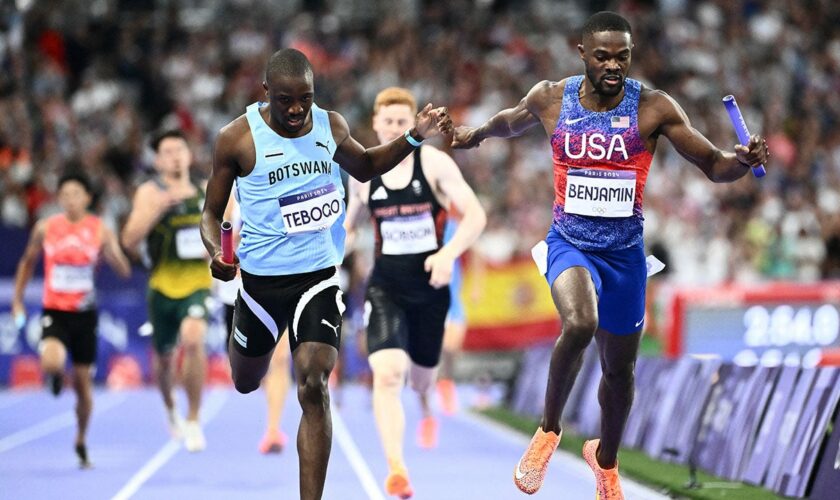 Team USA wins gold in men's 4x400-meter relay at Paris Olympics