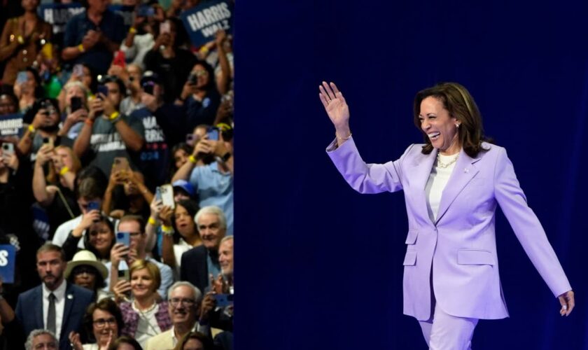 Harris v Trump live: Donald Trump allegedly called Kamala Harris a ‘b****’ as she surges in polls