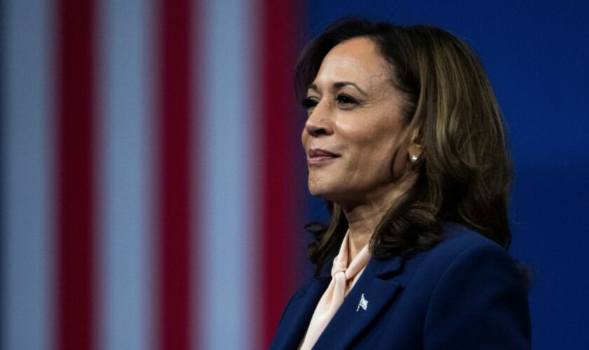 Kamala Harris at the Liacouras Center in Philadelphia, Pennsylvania, on 6 August 2024. Pic: AP