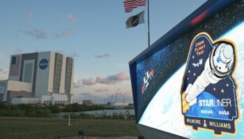 Au centre spatial Kennedy en Floride avant la première mission avec astronautes de la capsule Starliner de Boeing, le 1er juin 2024