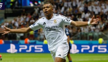 2:0 gegen Bergamo: Mbappé trifft bei Pflichtspieldebüt für Real