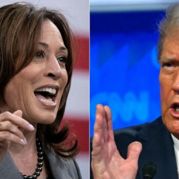 Un montage photo montrant le candidat républicain pour la Maison Blanche Donald Trump et la candidate démocrate Kamala Harris, réalisé le 3 août 2024