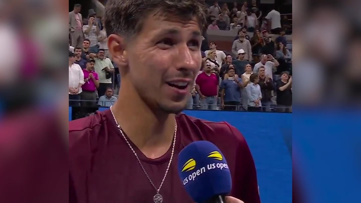 Alexei Popyrin reacts to shock US Open win against