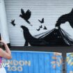 Banksy's latest work appears on London Zoo gates