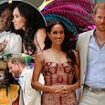 Beaming Harry and Meghan enjoy a show by Colombian folk dancers after meeting bored-looking schoolchildren in Bogota at the start of the duke and duchess' four-day visit