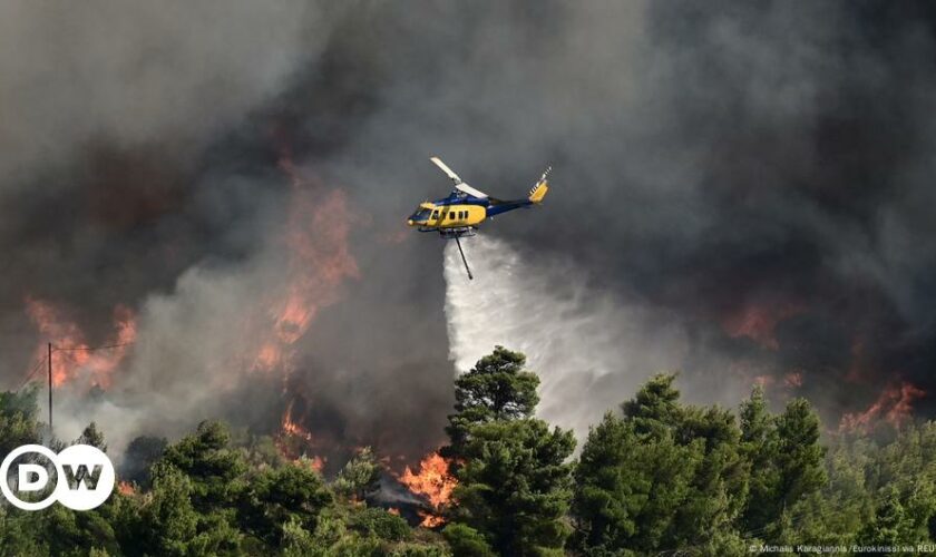 Half of Greece on red alert as wildfires rage near Athens