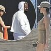 Kanye West's wife Bianca Censori almost suffers yet another wardrobe malfunction exposing her derriere in bandage dress as they step out in LA