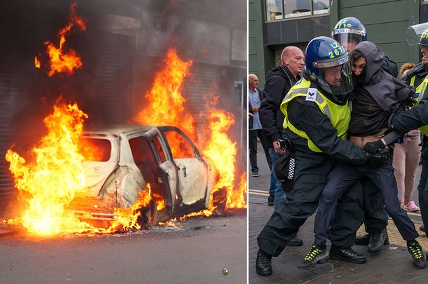 Middlesbrough rioters set cars alight and smash windows as polce clamp down on violence