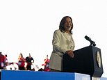 Moment Kamala Harris SNAPS at anti-Israel protesters as they hijack her rally - before issuing them ultimatum