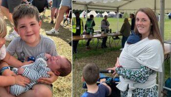 Mum goes into labour at music festival then comes back to enjoy event with baby