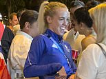 Painting the town GOLD! Newly crowned Olympic 800m champion Keely Hodgkinson, 22, parties into the night in one of Paris's most notorious quarters - after surging to glory to thrill millions of cheering fans