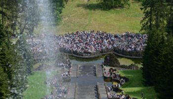 So sehen die Wasserspiele im Bergpark Wilhelmshöhe normalerweise aus (Archivbild). Foto: Uwe Zucchi/dpa