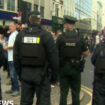 Trouble at Belfast city centre demonstrations