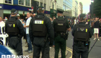 Trouble at Belfast city centre demonstrations